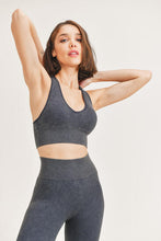 Load image into Gallery viewer, Slate Gray Seamless Sports Bra &amp; Seamless Legging Set