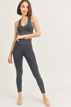 Load image into Gallery viewer, Slate Gray Seamless Sports Bra &amp; Seamless Legging Set