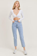 Load image into Gallery viewer, Coco White Long Sleeve Crop Top