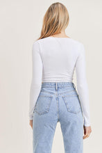 Load image into Gallery viewer, Coco White Long Sleeve Crop Top