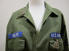 Load image into Gallery viewer, Vintage Military Crop Shirt Embellished